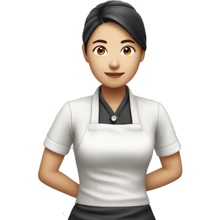 Asian barista girl emoji