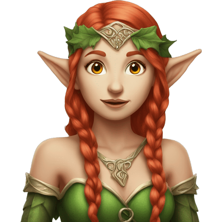 red head elf fantasy woman emoji