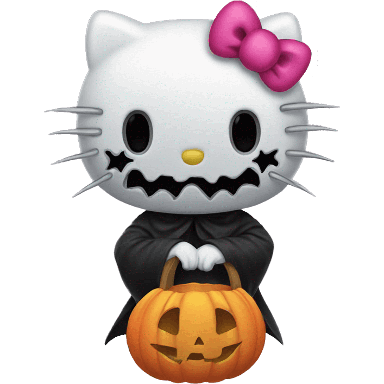 creepy halloween hello kitty emoji