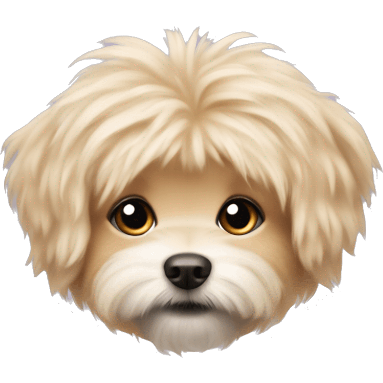 Blonde fluffy pomapoo puppy emoji