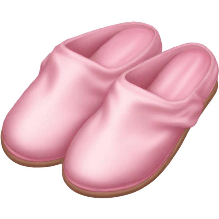 Light pink silk slippers and robe emoji