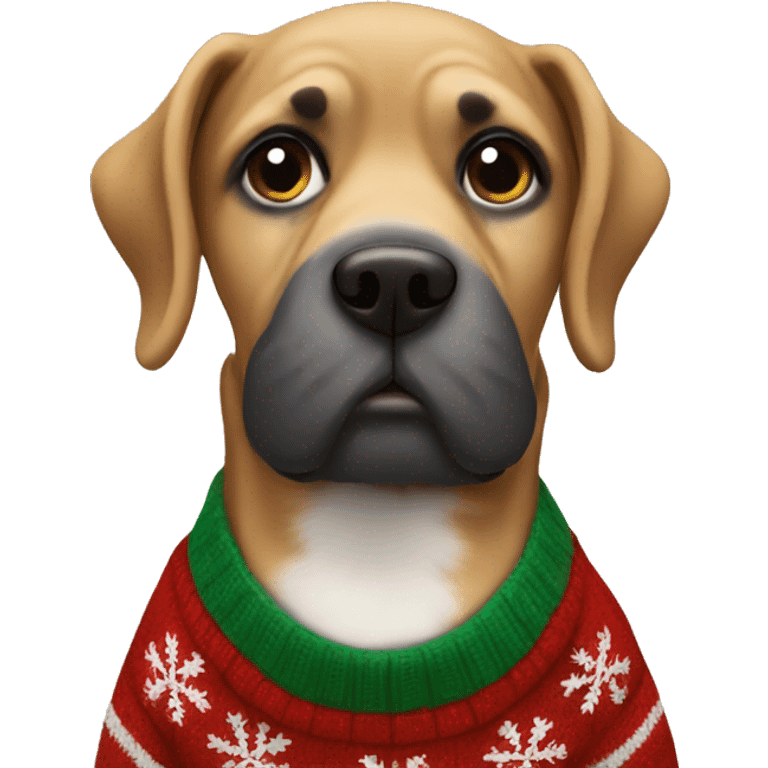 Dog with Christmas jumper  emoji