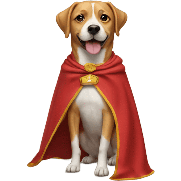 Dog wearing cape emoji