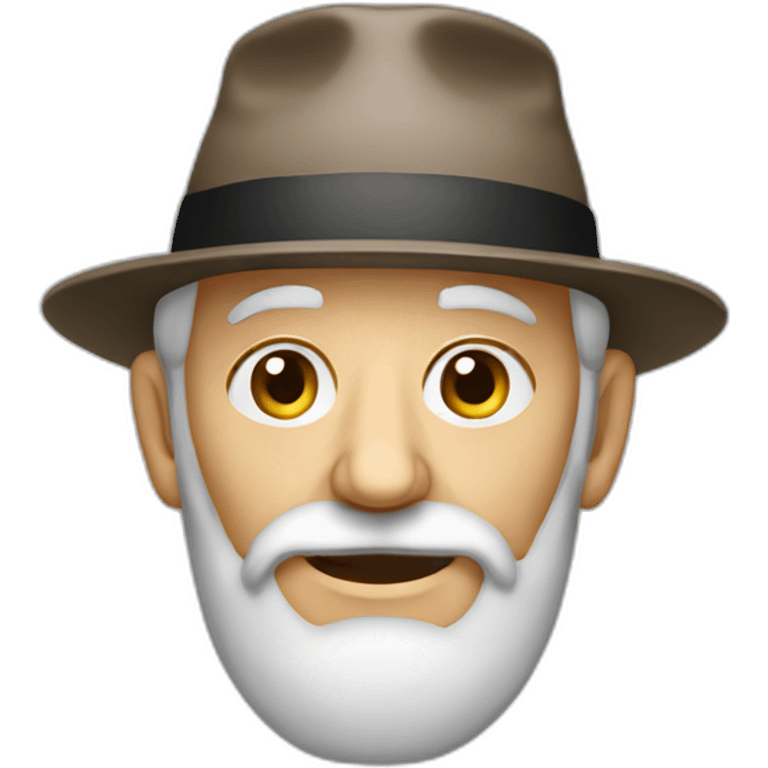 old jew with jewish cap emoji