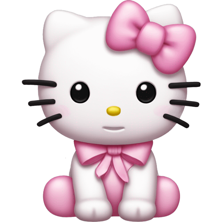 light pink hello kitty with little pink bow emoji