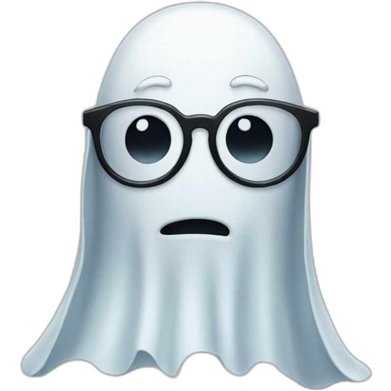 Ghost with glasses emoji