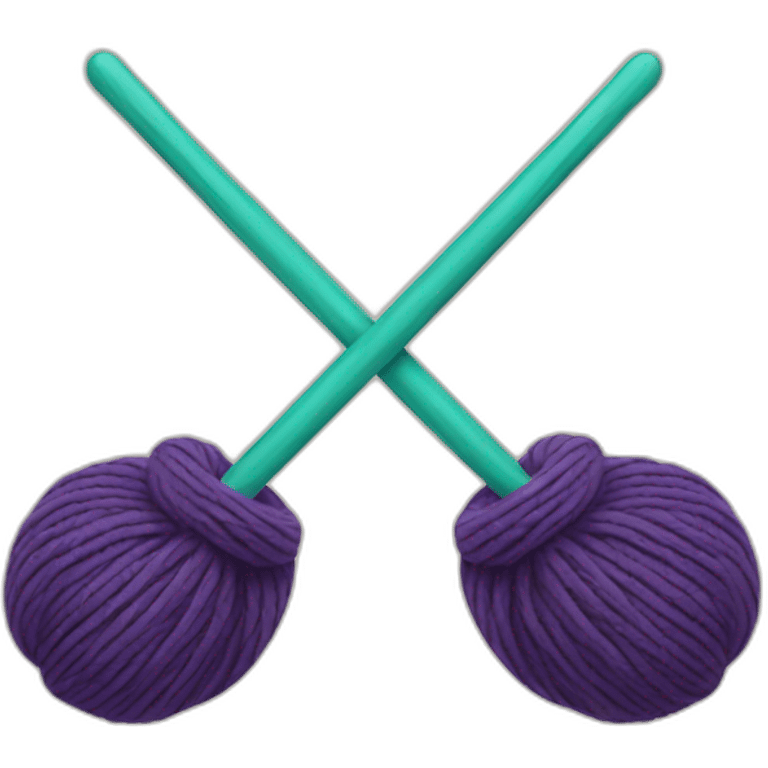 Two knitting needles emoji