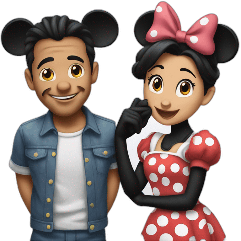 Minnie and Mickey emoji