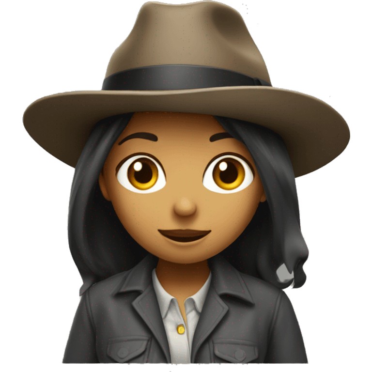 Dancing girl with Akubra hat emoji