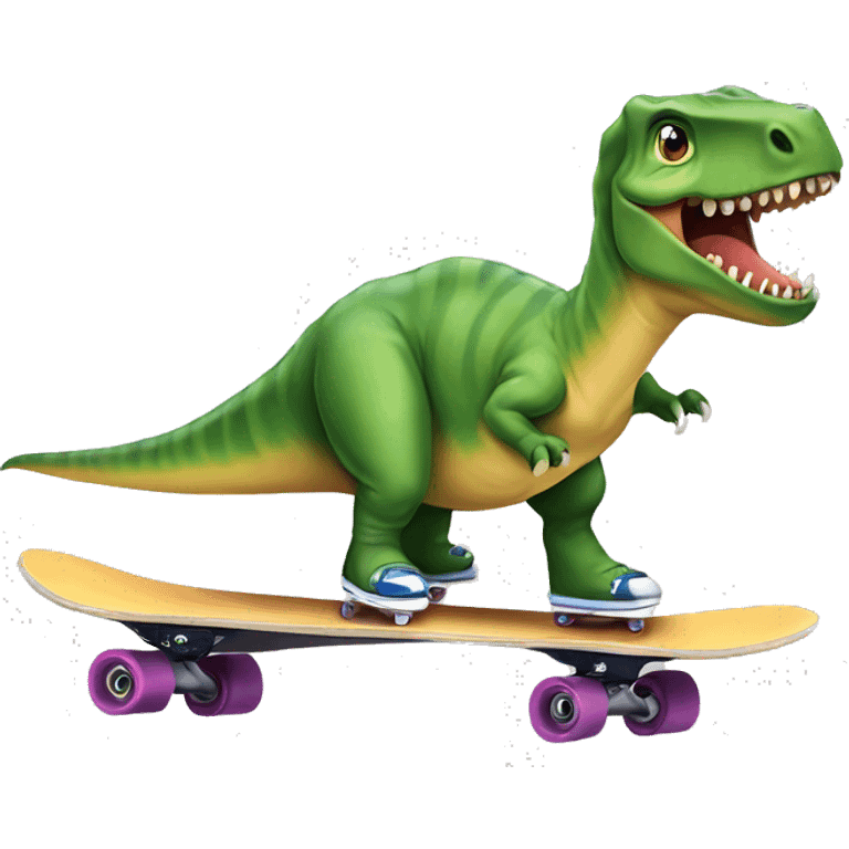 tiranosaurus rex on skate emoji