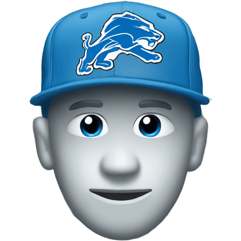 Dollar bill wearing a Detroit lions hat emoji