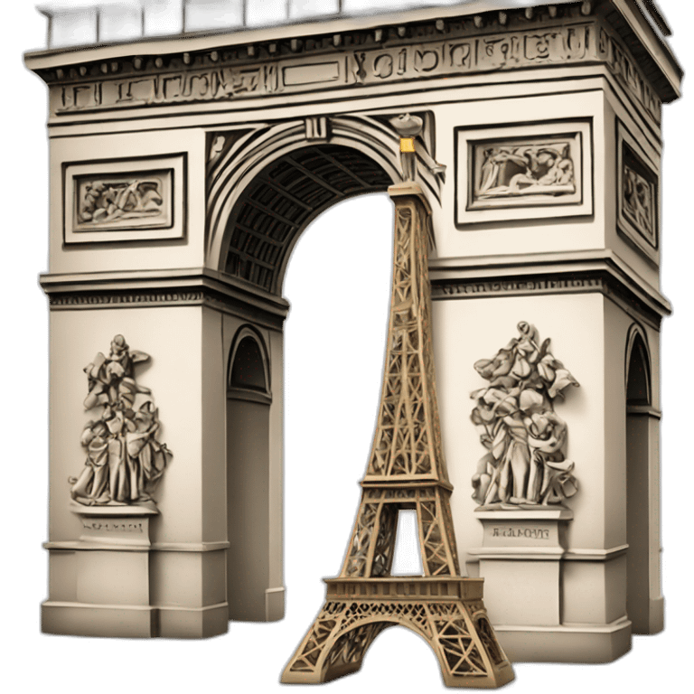 arc-de-triomphe-eiffel-tower emoji