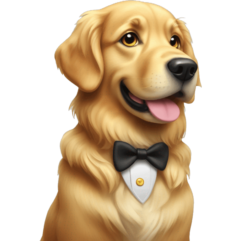 Golden retriever butler  emoji