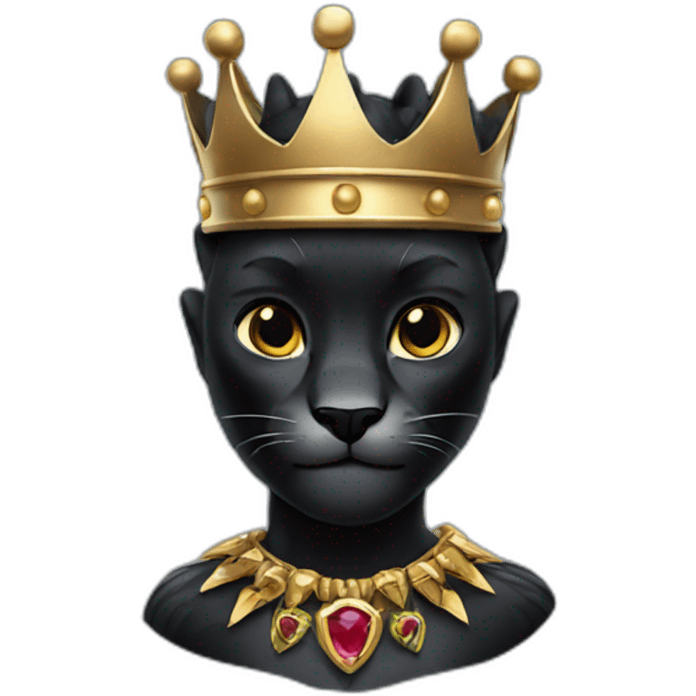 Black Panther with crown emoji