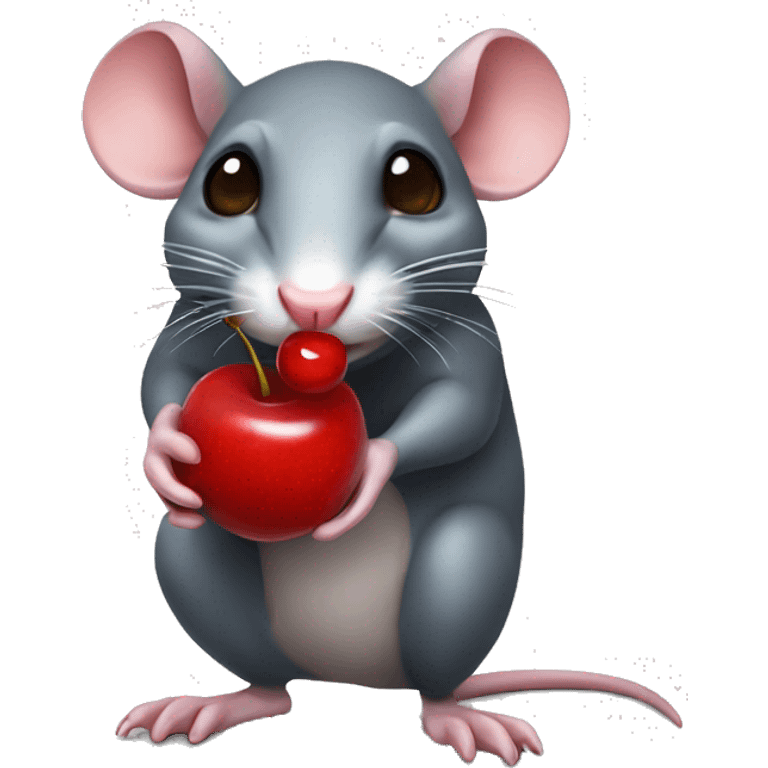 Rat eating a cherry  emoji