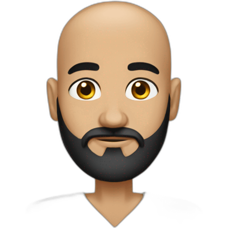 egyptian bald guy with black beard emoji