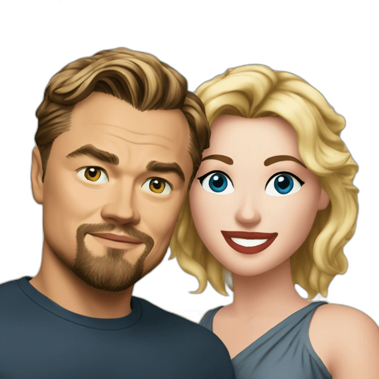 Leonardo Dicaprio with Keyt Winslet emoji