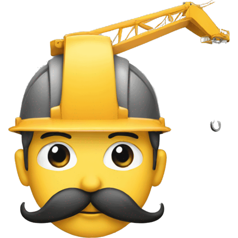 construction crane mustache emoji