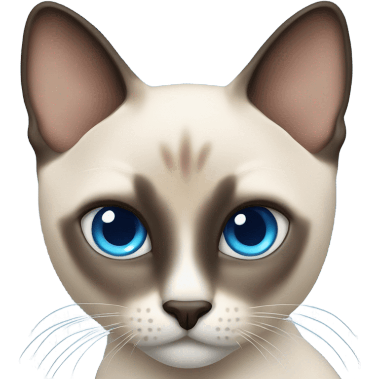 Siamese cat with blue eyes emoji