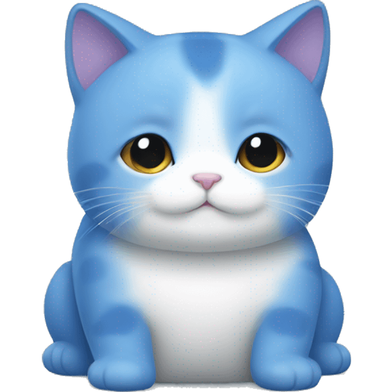 blue mochi cat emoji