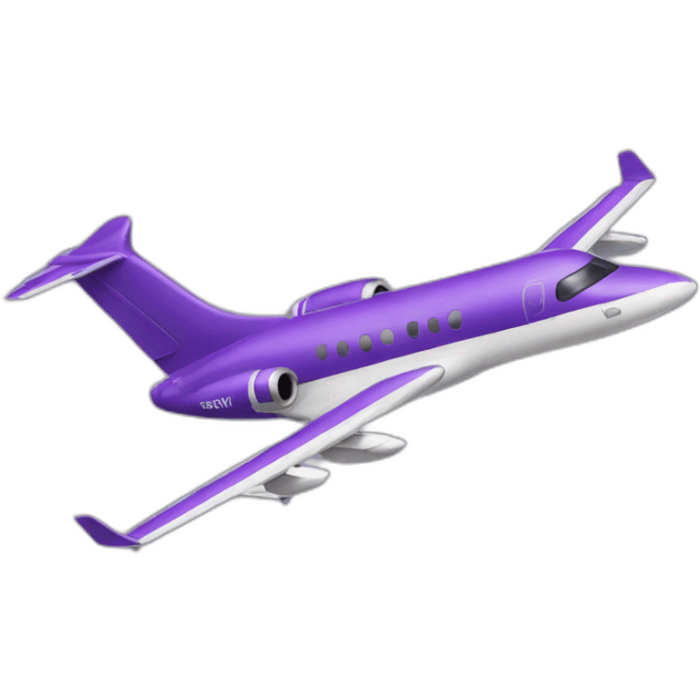 Purple aircraft emoji