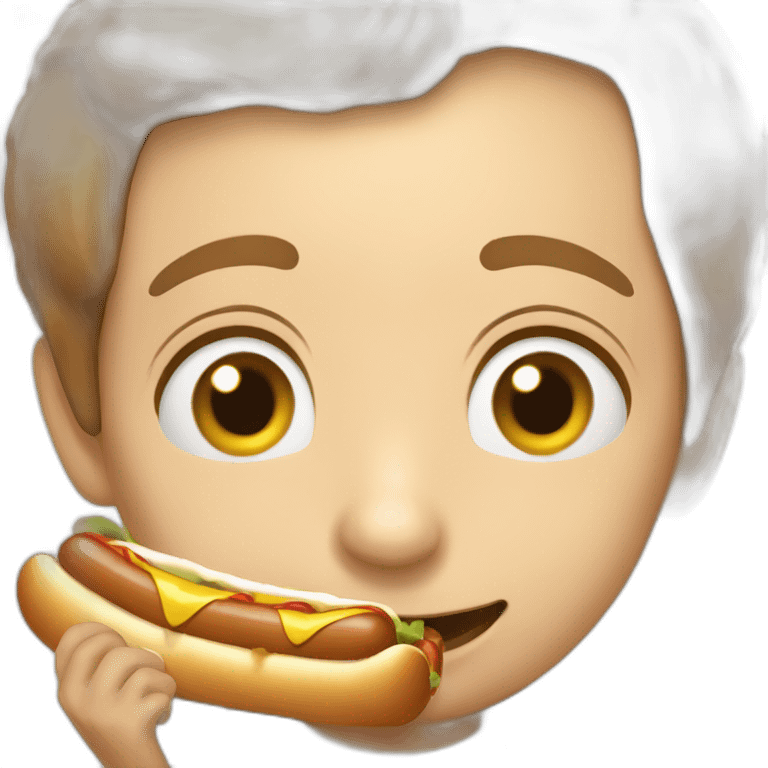 joey chestnut eating a hot dog emoji