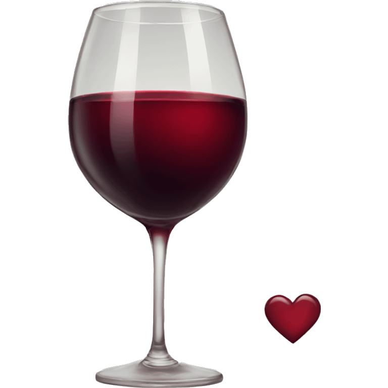 Wine heart emoji