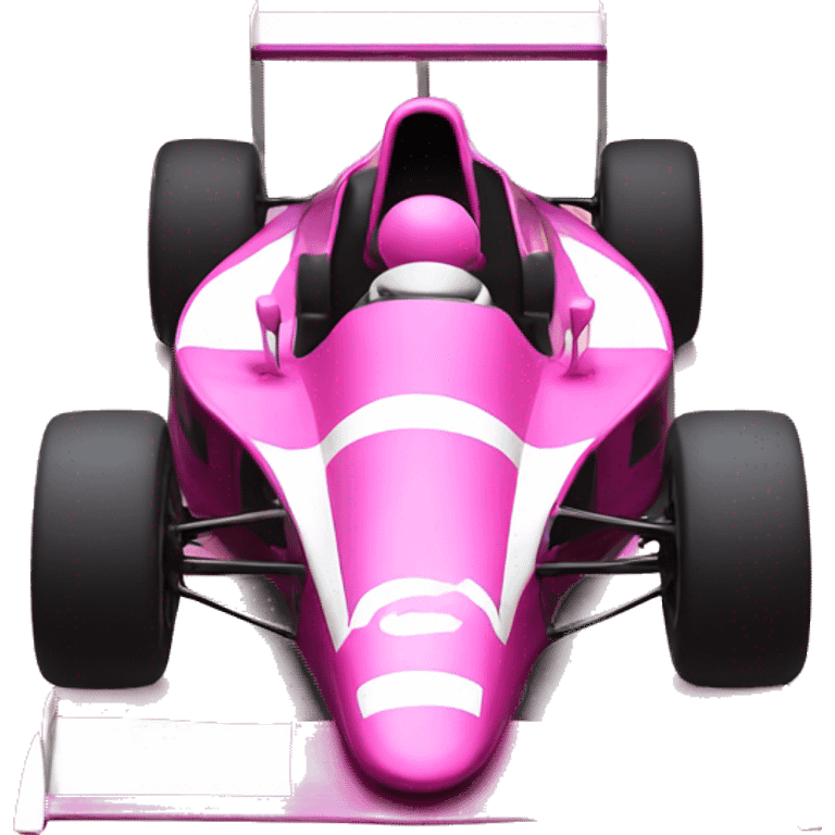 Racing car in pink  emoji