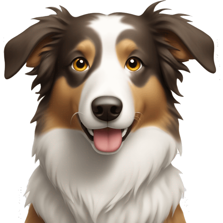 tan and white border collie  emoji