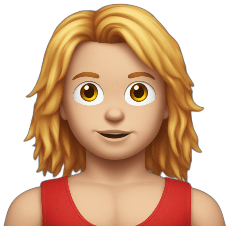 Chucky in a red camisole emoji