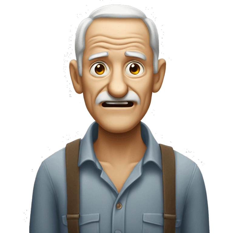 Old man grimacing emoji