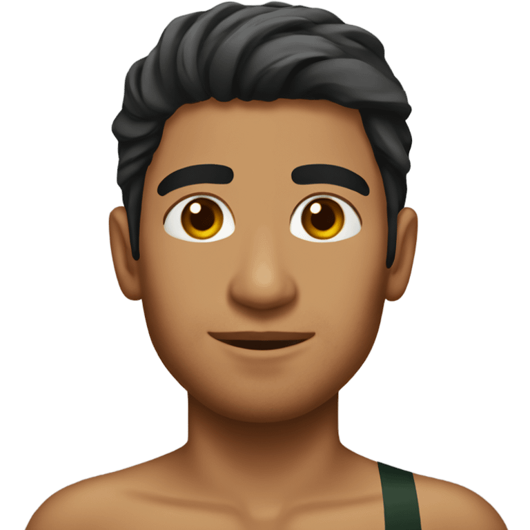 olive skin tone pakistani young swim man emoji