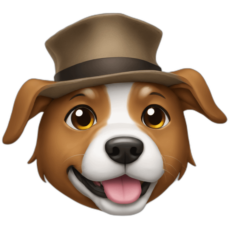 Dog head hat emoji