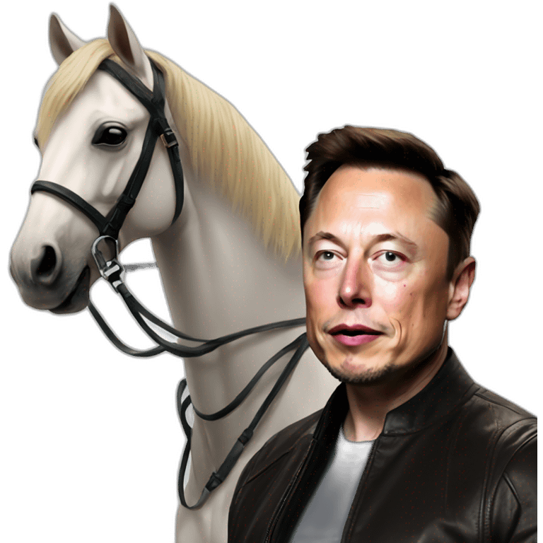 Elon musk on a horse emoji