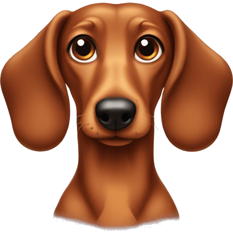 Daschund with curly moustache emoji