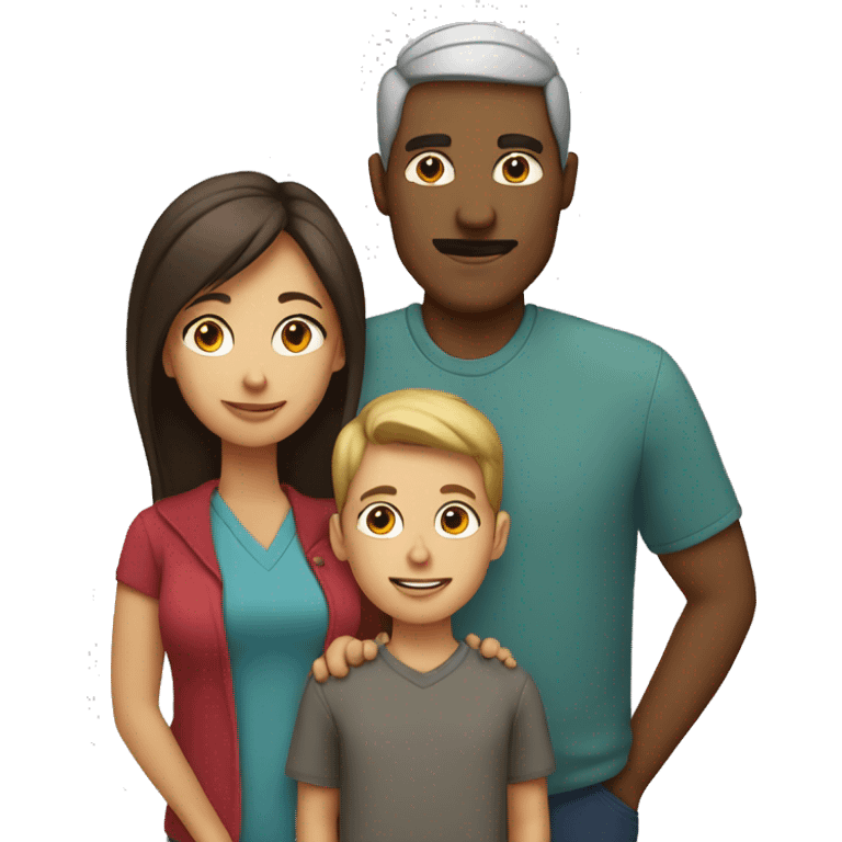 Mom and dad with son and daughter  emoji