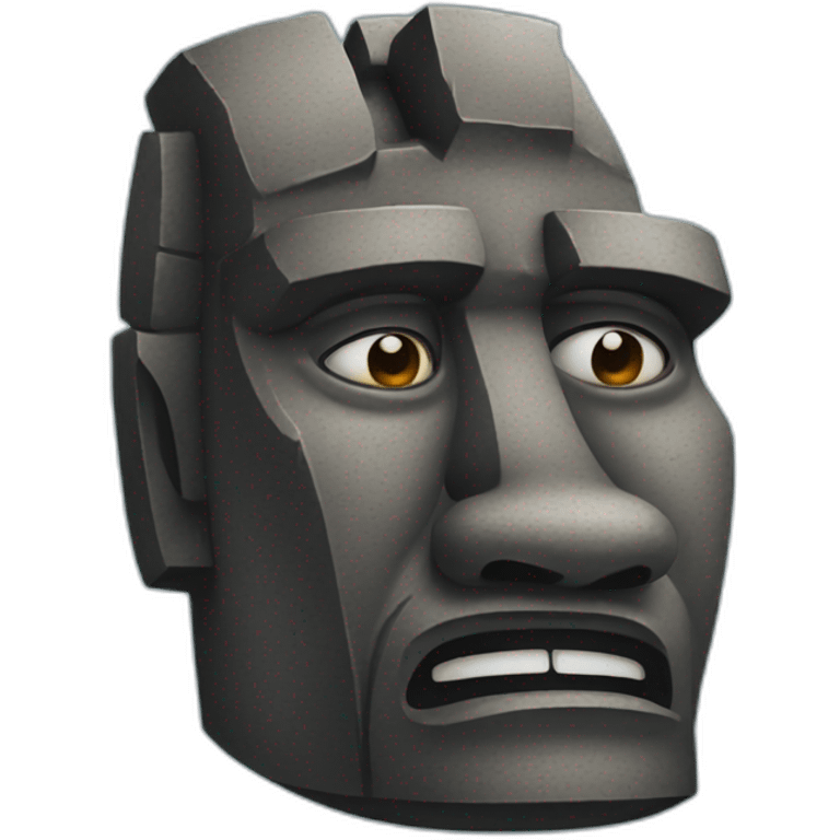 Moai crying emoji