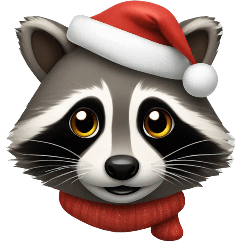 christmas raccoon emoji