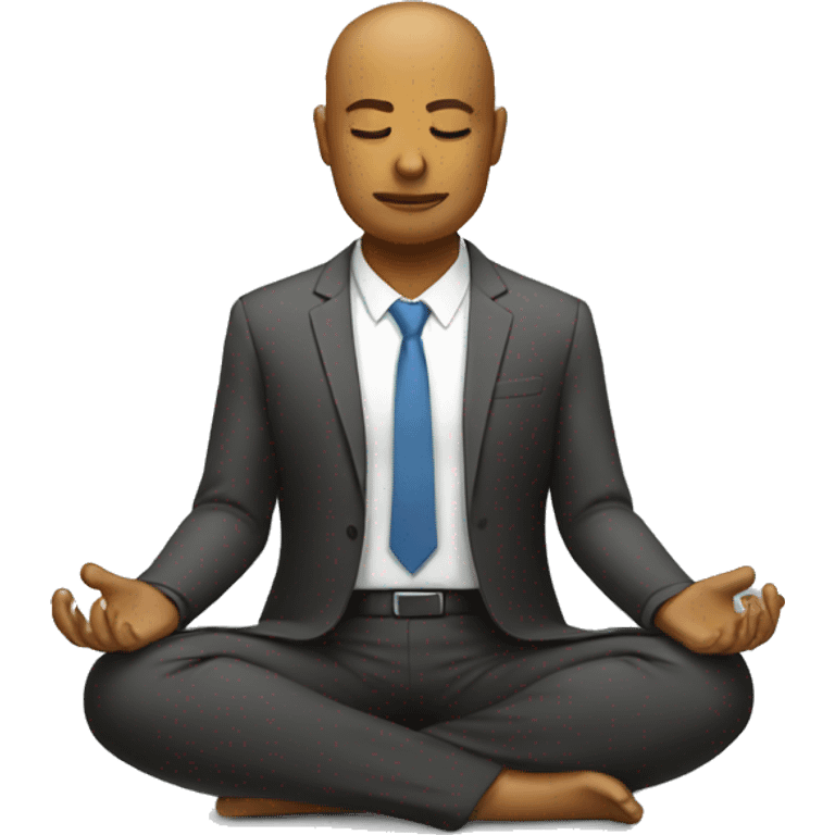 meditating executive emoji