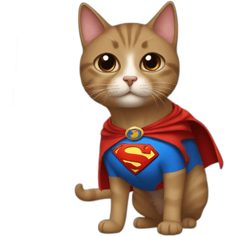 cat with superman cape emoji