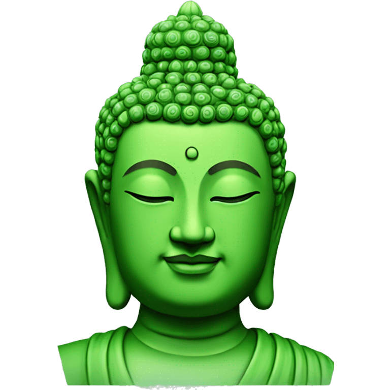 Buddha but green emoji