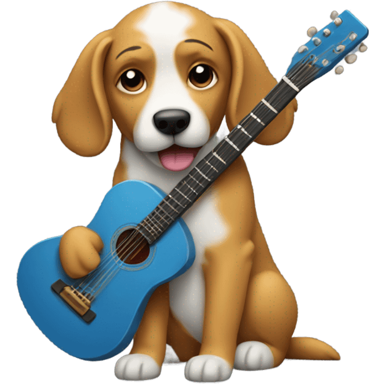 Dog with a guitar  emoji