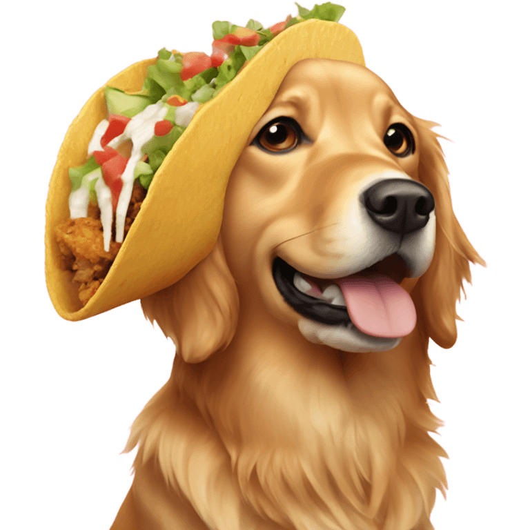 Fish taco with golden retriever emoji