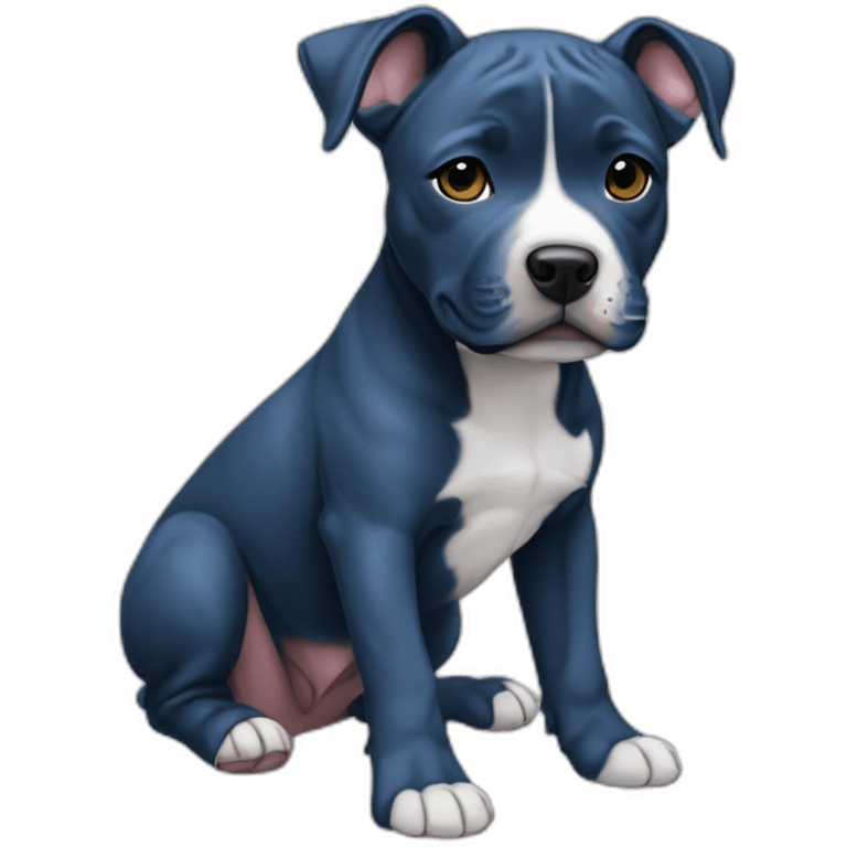 Blue Staffordshire bull terrier puppy  emoji