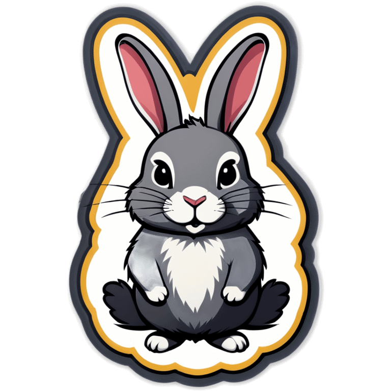 Grey rabbit emoji