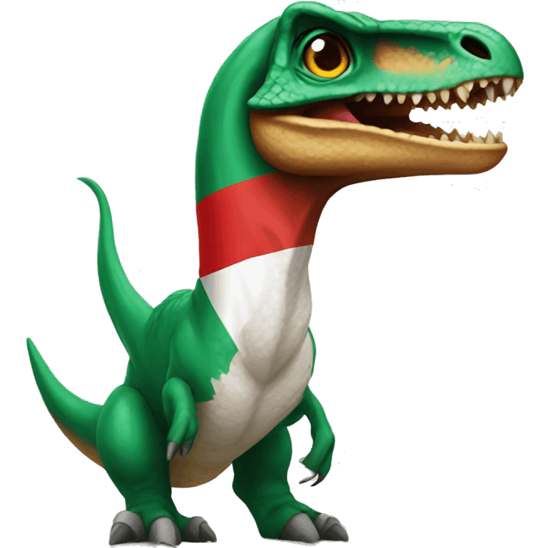 Velociraptor with mexican flag emoji