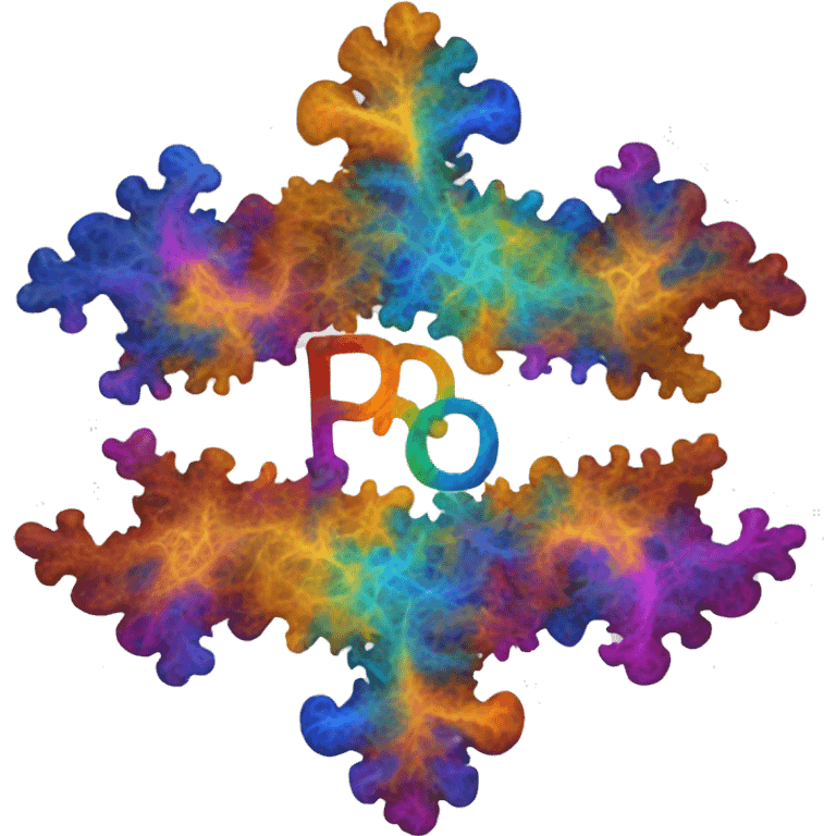 multi-color fractal with the word "Pro³" in it emoji