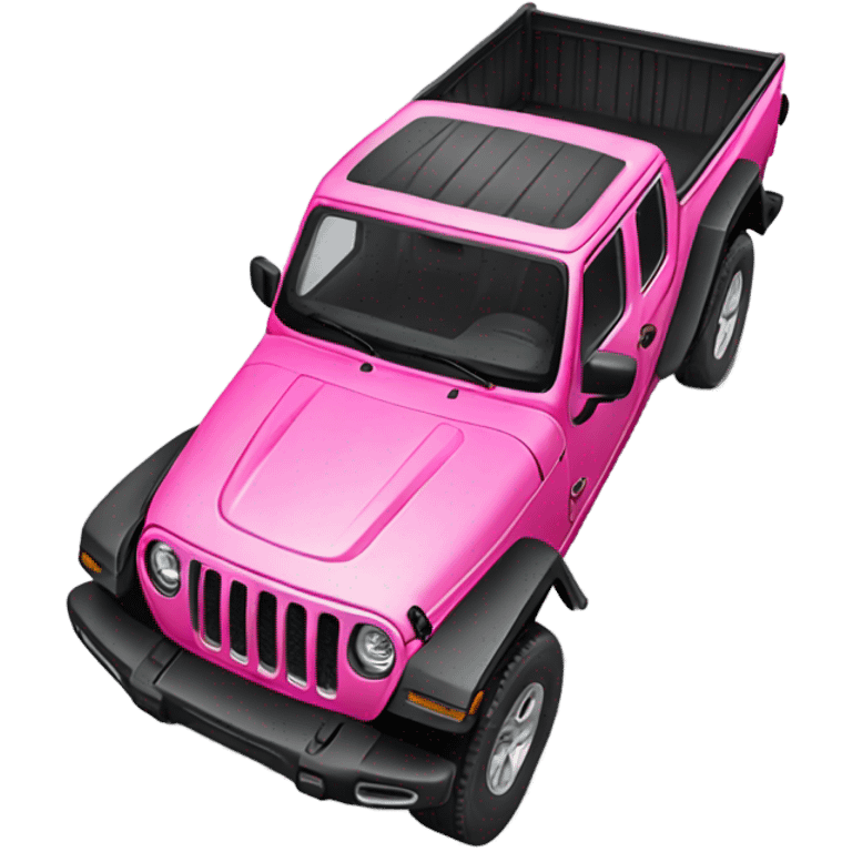 Realistic pink Jeep Gladiator truck. emoji