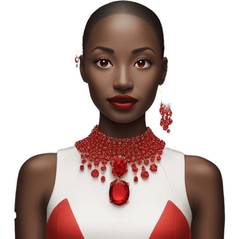 High jewellery red on white girl  emoji