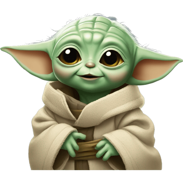 winking baby yoda emoji